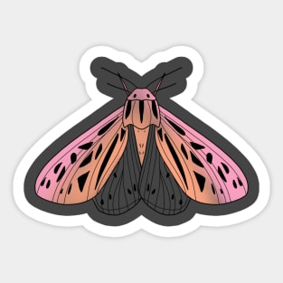 Dusty pink moth with spread wings cute gift Sticker